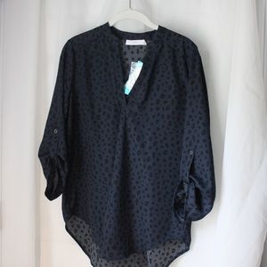 Lush split-neck blouse New!